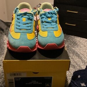 Marc Jacobs Kids Sneakers - Teal and Yellow